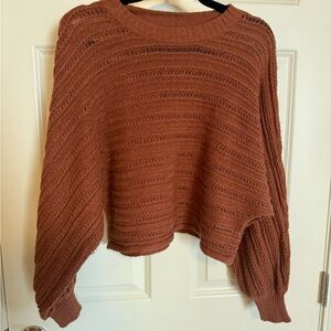 American Eagle Outfitters Rust Knit Sweater